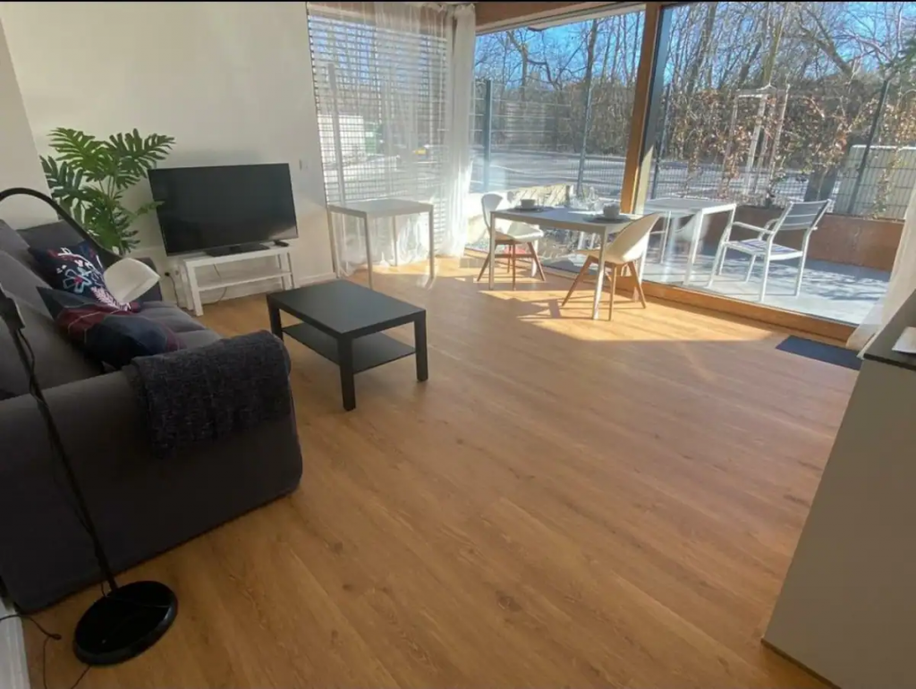 Luxembourg corporate housing with a sunny terrace