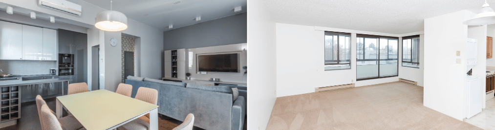 Furnished vs unfurnished apartments