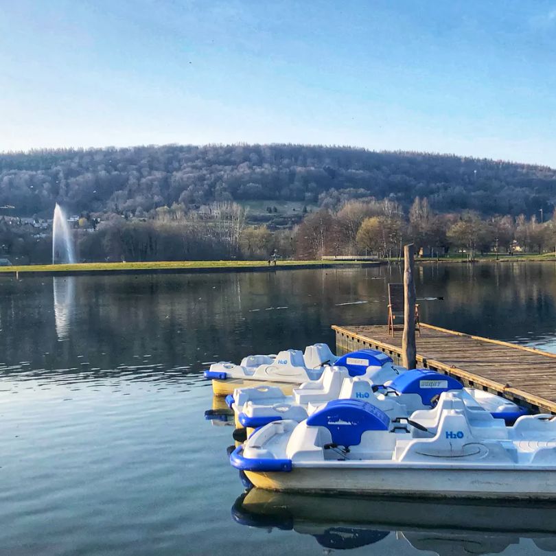Pedal boats on the lake of Echternach