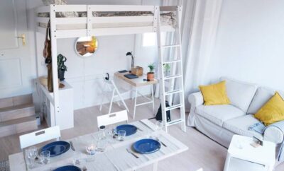 Studio with terrace next to Poblenou