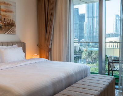 Boulevard Point I Burj khalifa view | Sofa bed